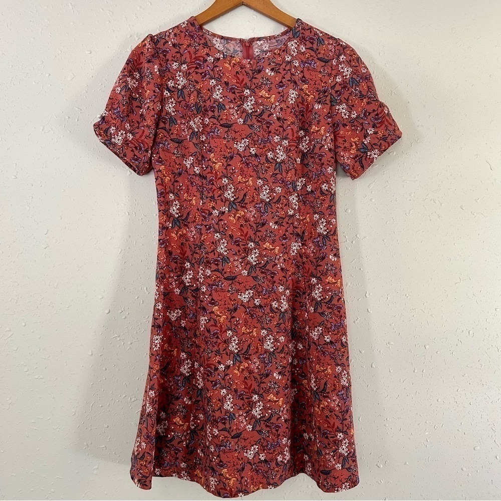 🦋 Pink Floral Short Sleeve Mini Dress Size Small / Medium Cottagecore